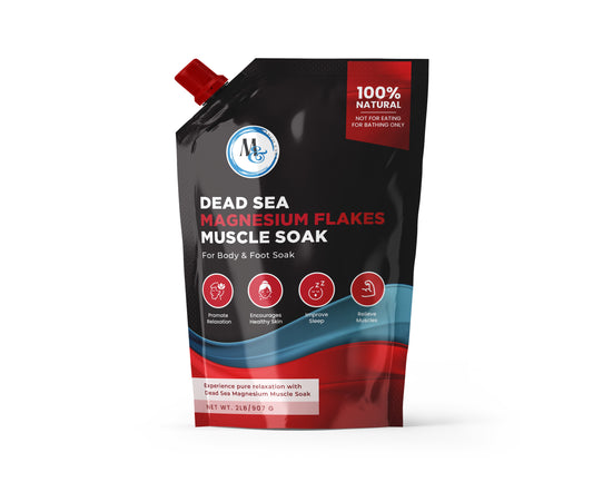 Dead Sea Magnesium Muscle Soak 2lb. - Muscle Repair Bath Soak – Muscle Repair Bath Salts with Essential Oils – Dead Sea Bath Salts for Muscle Relief, Soreness, Fatigue – Relaxing Bath Soak for Recovery and Circulation